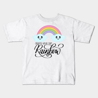 Create Your Own Rainbow with Kawaii Cute Clouds Kids T-Shirt